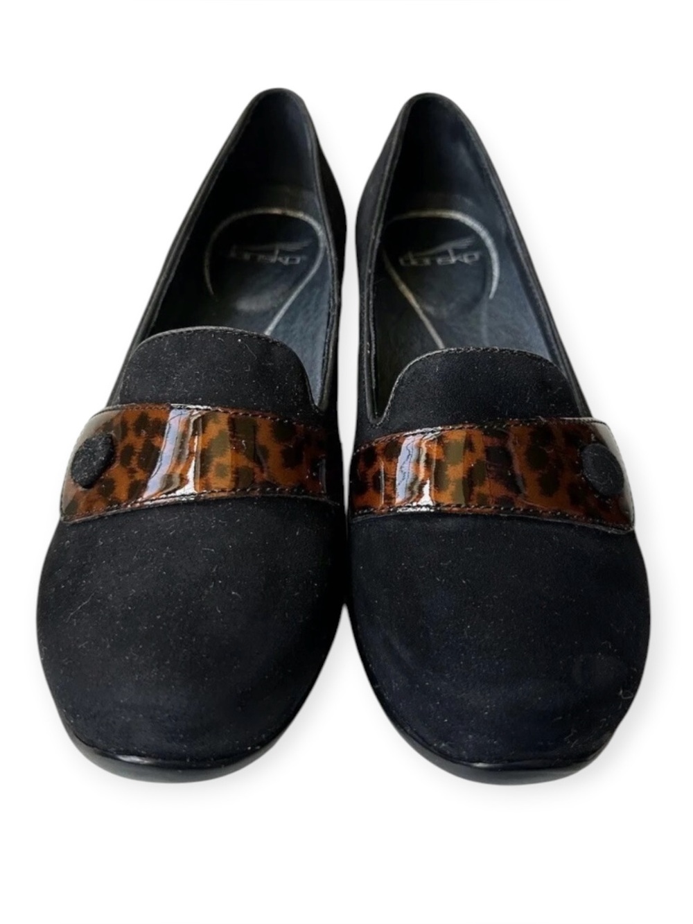 DANSKO Olena Women Black Suede Loafers Comfort Flats Shoe Size 39 US 8.5 / 9